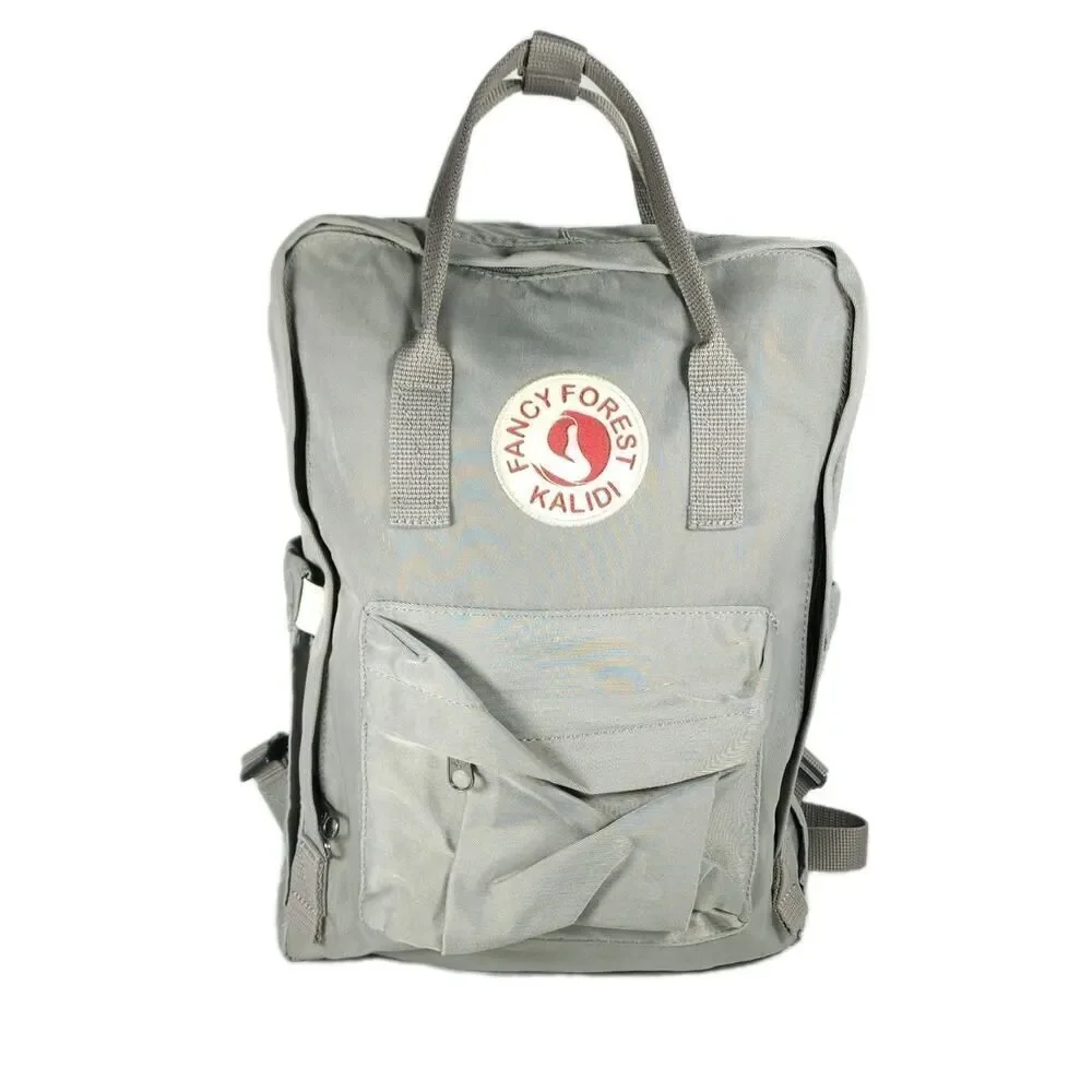 Kalidi Unisex Fanci Forest Gray Laptop Bookbag Outdoor Backpack